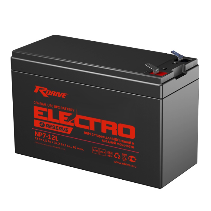 Аккумуляторы RDRIVE RDrive ELECTRO RESERVE NP7-12L купить 8 906 062 07 78