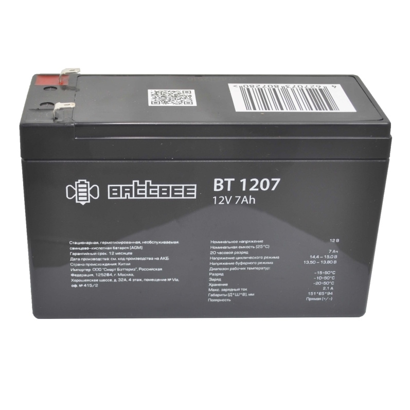 Аккумуляторы BATT BEE BATT BEE BT 1207 купить 8 906 062 07 78