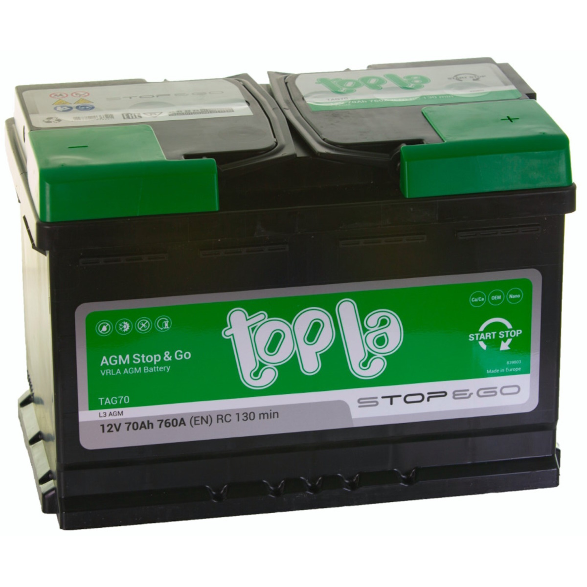 Аккумуляторы TOPLA TOPLA AGM 70R купить 8 906 062 07 78