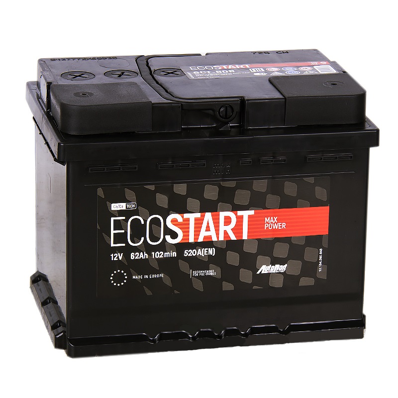 Аккумуляторы ECOSTART ECOSTART 62L купить 8 906 062 07 78