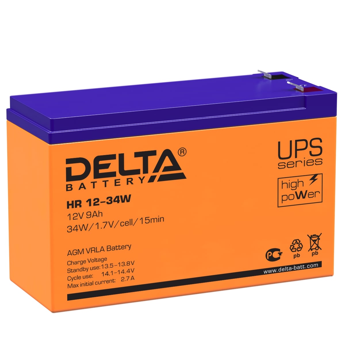 Аккумуляторы DELTA DELTA HR12-34W купить 8 906 062 07 78