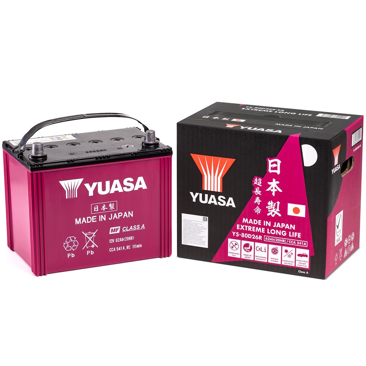 Аккумуляторы GS YUASA YUASA Y5 80D26R купить 8 906 062 07 78