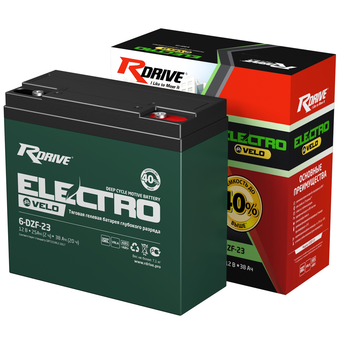 Аккумуляторы RDRIVE RDRIVE ELECTRO Velo 6-DZF-23 купить 8 906 062 07 78