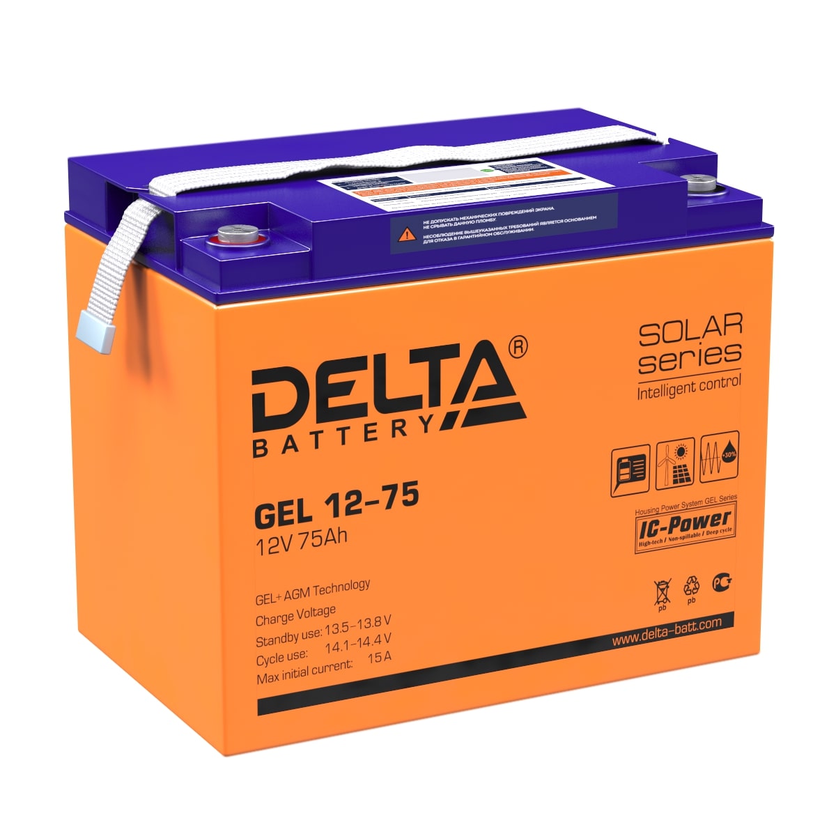 Аккумуляторы DELTA DELTA GEL 12-75 купить 8 906 062 07 78